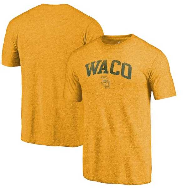 Baylor Bears Fanatics Branded Gold Arched City Tri Blend T-Shirt,We sell and wholesale Baylor Bears Fanatics Branded Gold Arched City Tri Blend T-Shirt on line form chian!
